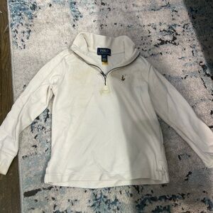 Polo by Ralph Lauren Cream Quarter-Zip Pullover